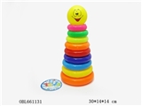 OBL661131 - 9 layer round, have a solid color smiling face ring design