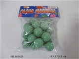 OBL665025 - 20只庄奶绿玻璃珠（2.5cm）