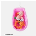 OBL666584 - 16 cm evade glue fat child car. Ball. Tambourine. The tub