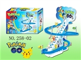 OBL666638 - Large double Pikachu elves climb stair rail cars