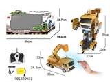 OBL669912 - 1:10一键感应变形工程挖掘机