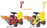 OBL670977 - Red/yellow color mixed 2 new baby engineering and push the wheel sliding step to help bring bulldoze