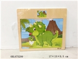 OBL675299 - 12 the dinosaur wooden puzzles