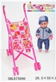 OBL675890 - Plastic trolley 16 inch live eye IC male doll