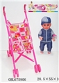OBL675906 - Plastic trolley 16 inch live eye IC male doll