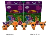 OBL675923 - 五只糖胶头塑料身Q宠混装