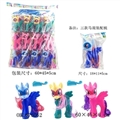 OBL676062 - 20只搪胶钢铁马带梳子混装