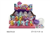 OBL676123 - Mini pony Eva beads 12 PCS 12 assortments