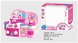 OBL676637 - Cartoon pink puzzle kitchen, kitchen utensils and appliances
