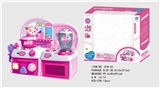 OBL676638 - Cartoon pink puzzle kitchen, kitchen utensils and appliances