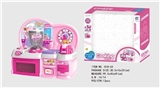 OBL676639 - Cartoon pink puzzle kitchen, kitchen utensils and appliances