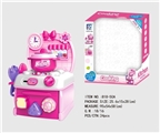 OBL676646 - Cartoon pink puzzle kitchen, kitchen utensils and appliances