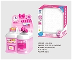 OBL676647 - Cartoon pink puzzle kitchen, kitchen utensils and appliances