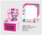 OBL676648 - Cartoon pink puzzle kitchen, kitchen utensils and appliances