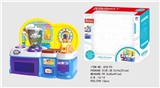 OBL676663 - Cartoon blue puzzle combination kitchen, kitchen utensils and appliances