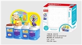 OBL676665 - Cartoon blue puzzle combination kitchen, kitchen utensils and appliances