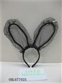 OBL677025 - Medium transparent rabbit ears with lace