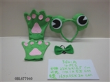 OBL677040 - The frog headdress embroider gloves covered 4 times