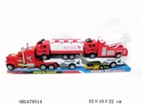 OBL679514 - Inertial tow slide two fire engines (4 mixed loading)