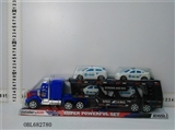 OBL682780 - Inertial tow car slide four police cars