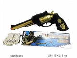 OBL685201 - 线条金火石枪配警徽