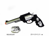 OBL685209 - 线条银火石枪配警徽
