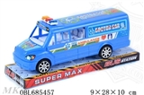 OBL685457 - Solid color inertia rescue bus a police car
