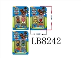 OBL685697 - 3寸Q版人物狗狗巡逻队任务探索2只狗仔+2只35MM透明底座卡装（3款）