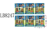 OBL685702 - 3寸Q版人物狗狗单只+2只3寸狗狗巡逻队（任务探索）+3只35MM透明底座卡装（6款）