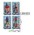 OBL685713 - 10寸超级女英雄单只公仔+配件盒装（4款）有灯有声