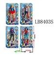 OBL685716 - 10寸超级女英雄单只公仔+配件盒装（4款）有灯有声散装
