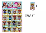 OBL685754 - 3-3.5寸惊喜娃娃 6款单只公仔胶袋装，16只一大板（1款）