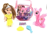 OBL685867 - 6 inches with Disney princess Sophia evade glue Ma Baoli and horse horse with a comb with bag