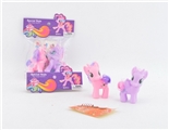 OBL685932 - Two ponies polyster stickers with comb horse