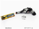 OBL686644 - 线条银左轮火石枪配警徽