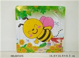 OBL687475 - 16 wooden grain bees puzzles