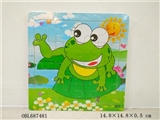 OBL687481 - 16 grain of wood frog puzzles