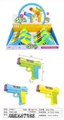 OBL687488 - Small pistol Q gun with music colorful light solid color package electric three color orange