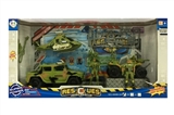 OBL688077 - Military suit/glide hummer, small aircraft, sand small motorcycle, soldiers and accessories