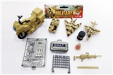 OBL688116 - Military suit/slide small motorcycle, soldiers and accessories