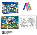 OBL688235 - The Smurfs color plane puzzles with crayons