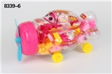 OBL690588 - 女孩系列-飞机益智类积木多色混装称重130克(大约60PCS)