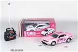 OBL691658 - 1:18 barbie pink four-way remote control car