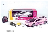 OBL691662 - 1:12 barbie pink Four-way remote control car