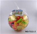 OBL691801 - 金色足球益智类2#积木多色混装称重230克（195PCS+）