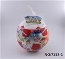OBL691802 - 红色足球益智类1#积木多色混装称重300克（95PCS+）
