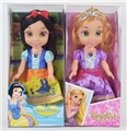 OBL691922 - 14 inch light music injection and evade glue princess Snow White hair two mixed