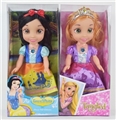 OBL692578 - 14 inch light music injection and evade glue princess Snow White hair two mixed