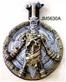 OBL692907 - Halloween costumes shield diameter, 45 cm skeleton knife 59 cm long