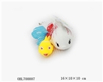 OBL700007 - 白色萌萌鱼（1中3小）/四只庄